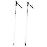 Qianly Skistöcke Aluminium Wanderstöcke Trekkingstöcke Schneestöcke Komfortabler Griff Leichtgewicht für Männer Frauen Wintersport Bergsteigen Outdoor, Weiß