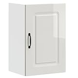 vidaXL Küchen-Hängeschrank Kalmar Hochglanz-Weiß Holzwerkstoff, Wandschrank Küche, Wandschrank, Oberschrank, Küchenschrank, Hängeschrank
