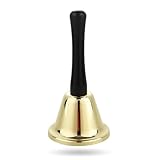 Nikolausglocke - Weihnachtmannkostüm Accessoire - Weihnachtsglocke Gold - Glocke für Weihnachten & Advent für Nikolaus