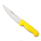 Arcos Fleischermesser Professionell - Edelstahlklinge NITRUM 200 mm - Präziser und Langlebiger Schnitt - Polypropylen Griff Gelb - Serie 2900