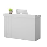 Moderner, stilvoller Empfangstresen mit Theke, 100 cm Höhe, modische Rezeptionsmöbel für das Büro im Büro für professionelle Umgebungen, ideal für Unternehmen und Unternehmen