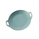 CIYODO 8 Salatteller Aus Keramik Runde Platten Für Die Küche Rundes Essenstablett Matte Porzellanteller Gericht Geschirr Servieren Geteiltes Serviertablett Obst Servierplatte Mit Griffen