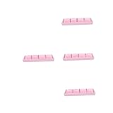 Healeved 4 Stück Schmuckdisplay Tablett mit Abnehmbarem Kissen Fächer Uhren Armbandaufbewahrung Organizer Schmuckhalter für Zuhause und Laden Rosa Kompakt Robust Einsetzbar