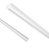 Home-Vision Gardinenschiene Vorhangschiene Schienen Weiß 1-läufig(Serie Z, nur Gardinenschiene, 140cm) Aluminium, Inkl. Befestigungsmaterial, für Schiebevorhang