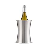 Oak & Steel - Premium Silber Doppelwandiger Edelstahl Weinkühler mit Geschenkbox - weinkühler sektkühler - Flaschenkühler, Sektkühler - weinkühler manschette - Elegant & Robust