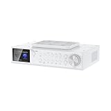 Regent 200 Küchenradio Unterbau Dab Radio mit Bluetooth FM/DAB+ Radio mit Led Leiste Küche, Farbdisplay, Küchen Timer, Bluetooth, Perfektes Unterbauradio für die Küche, Farbe: Weiß