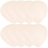 BESTonZON 8 Stück Einlagen aus atmungsaktivem Schaumstoff mit Strickbezug rutschfest hautfreundlich für Sport Bikinis und Rückenfreie Kleidung hautfarbene Polster in Einheitsgröße
