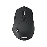 Logitech M720 Triathlon Multi-Device Kabellose Maus, Bluetooth, USB-Unifying-Empfänger, 1000 DPI, 6 programmierbare Tasten, 2-Jahres-Batterie, Für Laptop, PC, Mac, iPadOS - Grau