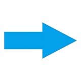 Pfeil Aufkleber Blau 12.5 x 25cm Selbstklebende Pfeile Bodenmarkierung Schild Wegweiser Richtungspfeil Wetterfest Abnehmbar 20 Stück