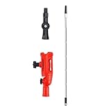 KEXIAO Robustes Dachrinnenwerkzeug mit 2 verstellbaren Adaptern, 1,7 m lang, geeignet für Dachrinnen, Blätter, Schmutzabsaugung