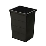 Hailo Edition Inneneimer 1222509 | 15 Liter Ersatz-Inneneimer für Abfallsammler | Mit 2 Henkel in Kunststoff Schwarz | Maße: 226 x 233 x 350 mm | Einbau-Mülleimer Zubehör für 3666851