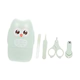 GARIOUANS Nagelknipser für Neugeborene Rostfreier Edelstahl Abs griff Rutschfest Tragbar Inkl Nagelschere Pinzette und Feile Sichere Nagelpflege Erstausstattung für Jungen und Mädchen