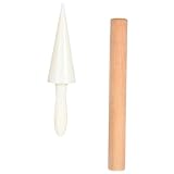 Garneck Teiliges Backzubehör mit Konischer Waffelrolle und Stabilem Holzroller Langlebiges Dessert Backwerkzeug für DIY Eistüten und Gebäck Sichere Materialien Glatte Kanten für Kreative