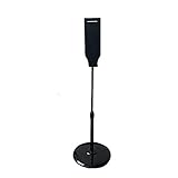 MCalle Desinfektionsspender, höhenverstellbar 95-145 cm, Schwarz, Kunststoff, Zylinderförmig