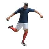 Fenteer 1 64 Fußballspieler Figur Spielzeug Tiny People People Find Mini Football Player Miniatur Sport Figurine Desk Ornament für Jungen, Blau