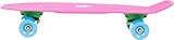Skateboard Cruiser Mini Board, Retro-Style für Kinder & Jugendliche, Komplettboard, Pennyboard, Anfänger (Pink)