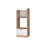 Vicco Mikrowellenschrank Fame-Line, Weiß Landhaus, 60 cm