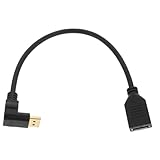 ibasenice DisplayPort Verlängerungskabel 12 ännlich Auf Weiblich 4K Gewinkelter Adapter Für Monitor Und Grafikkarte DP Kabel Für Optimale Verbindung Und Bildqualität
