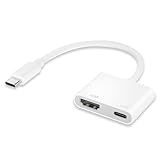 LUIRSAY USB C HDMI Adapter, USB-C-auf-HDMI-Adapter 4K60Hz+PD100W für Audio- und Video-Synchronisation, HDMI-USB-C-Adapter Kompatibel mit ipad, iPhone 16/15, MacBook Pro