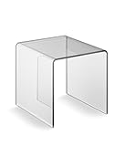 EH Design Acrylglas Beistelltisch mit zwischenablage I Couchtisch Acrylglas, Mini Nachttisch, Mini Tisch, Material stärke 8mm, transparentes XT Marken Acrylglas (40 x 34 x 30 cm)