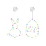 -Türdekorationen , beleuchtete Osterfensterdekorationen | Feiertagsbeleuchtungsdekorationen | -LED-Lampe mit Saugnapf in Form eines Ei-Multic