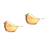 DEARMAMY 2st Aufbewahrungsbox Für Schmuck Schmuckaufbewahrungshalter Schmuckstücke Anzeige Ring-aufbewahrungsglas Gold Klarer Behälter Mehrzweck-schmucketui Gläser Light Brown