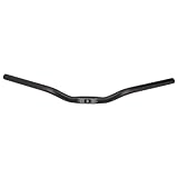 Ergotec Fahrradlenker H-Bar 25,4 mm – 600 mm Breite – Aluminium schwarz eloxiert – 30° Biegung, ergonomisch für MTB, Trekking & Citybike