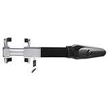 WooDerson Lenkradkralle mit Alarm,130dB,Lenkradschloss für Auto,Einstellbarer Sperrbereich Auto Wegfahrsperre,Lenkradsperre für Auto, Wohnmobil,Lkw, Universal (Batterien nicht enthalten)