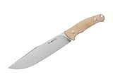 Fox Knives Viper Trail Micarta Natural, feststehendes Messer, Lederscheide