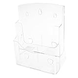 KICHOUSE Vielseitiger Kartenpräsentationsständer aus Stufiger Flyer Organizer für Messen und Einzelhandelsgeschäfte für Broschüren und Werbematerialien