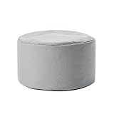 Lumaland Sitzsack Pouf (50 L) | Kompakter Sitzsack mit 3-in-1-Funktion: bequemer Hocker, praktisches Tischchen & stylischer Fußschemel für in- & Outdoor I Mit Flexibler EPS-Füllung | Ø 25 x 45 cm