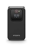 emporiaJOY-LTE | Seniorenhandy 4G Volte | Klapphandy ohne Vertrag | Mobiltelefon mit Notruftaste | 2,8-Zoll-Display, Schwarz