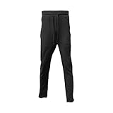 Herren-Hose, lockere, gerade Cordhose, Freizeithose, atmungsaktive Herrenhose, tiefe Taschen, Schwarz , XXL