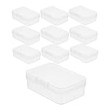 OSALADI 10 Stück Kleine Transparente Plastikkisten mit Deckel zur Aufbewahrung von Schmuck Haarklammern und Perlen Praktische Boxen aus Langlebigem PP Material Leicht und Handlich