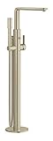 Grohe Lineare Badewannenarmatur, freistehend gebürsteter nickel