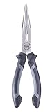 kwb Flachrund-Zange/Flach-Zange 200 mm 382310, nach DIN ISO 5745, gerade Form, Schneidkanten gehärtet, CV-Stahl