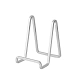 Staffelei Aufsteller Teller Ständer Metall - 3 Stück Tellerständer - Deko Tellerhalter - Dekoteller Halterung -4,5 Zoll Eisen Staffelei fuer Teller | Foto | Bücher | Bild | Bilderrahmen - Silber