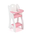 Bayer Chic 2000 - Puppenhochstuhl für Puppen bis 46 cm, Puppenmöbel, Puppenzubehör, Stars pink