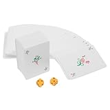 FRCOLOR Teiliges Mini Mahjong Kartenspiel aus Papier Leichtes Tragbares Chinesisches Reise spielkartenset mit Würfeln Handliche Kartengröße für Party und Zuhause