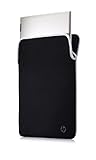 HP Wende-Schutzhülle für 15,6-Zoll-Laptop – Reversibles Design, Neopren, Stoß- und Kratzschutz, Waschbar, Wasserabweisend, Schlankes Profil, Leicht, Schwarz-Silber