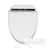 YOURLITE Intelligenter Toilettendeckel mit Düse,Smart Toilettendeckel mit Fernbedienung, Dusch WC Sitz mit Absenkautomatik,Smart Bidet Toilettensitz,Nachtlicht,Selbstreinigung,Warmwasser,Waschfunktion