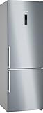SIEMENS KG49NAIBT, iQ500, Stand-Kühl-Gefrier-Kombination, 203 x 70 cm, 311 L Kühlen & 129 L Gefrieren, Gefrierbereich unten, NoFrost, hyperFresh, freezerLight, Gebürsteter Stahl
