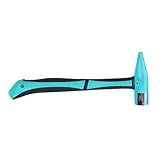 DMLENGOIN Maschinist Hammer Kohlenstoffstahl TPR Griff Multi funktionales Schmieden Hammeringenieure Holzarbeiter Fabrikwartungsmöbel Reparatur (M 10 Inch 121 Outlet Holes)