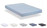 Todocama Spannbettlaken aus gebürsteter Mikrofaser, extra weich, für Bett 120 x 190/200 cm, Hellblau