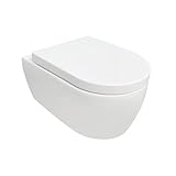 NEG Design Hänge-WC Uno11RL spürandlos und spritzfrei einfache verdeckte Montage Nano-Versiegelung Soft-Close WC-Sitz abnehmbar
