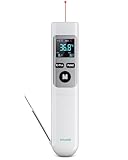 ERICKHILL Infrarot-Thermometer -50℃-550℃, mit faltbarem -50-260℃ Fleischfühler, großer LCD-Digitalanzeige, einstellbarem Emissionsgrad 0,1–1,00 – geeignet zum Kochen/Grillen/Einfrieren, AAA-Batterie