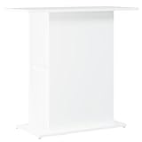 vidaXL Aquariumständer, Aquarium Unterschrank mit viel Stauraum, Aquarium Tisch mit Stabiler Oberplatte, Aquariumschrank Aquarium Halter, Weiß Holzwerkstoff