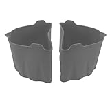 GRCFUMO 2PCS Slow Cooker Liner, 2 in 1 Silikon wiederverwendbares Crock Pot -Einsatzzubehör, robuste Restaurantteiler -Einsätze für 6 Liter Pot (Gray)