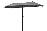 Schneider Sonnenschirm Salerno, anthrazit, 320 x 150 cm, rechteckig, 746-15,Gestell Stahl, Bespannung Polyester, 8,2 Kg