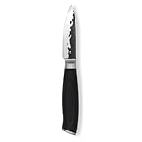 FIVI Officemesser LUCA | 9 cm | Messer aus deutschem Stahl mit Hammerschlag & ergonomischem Pakkaholzgriff | Officemesser für Obst, Gemüse & feine Arbeiten | Original für die Küche